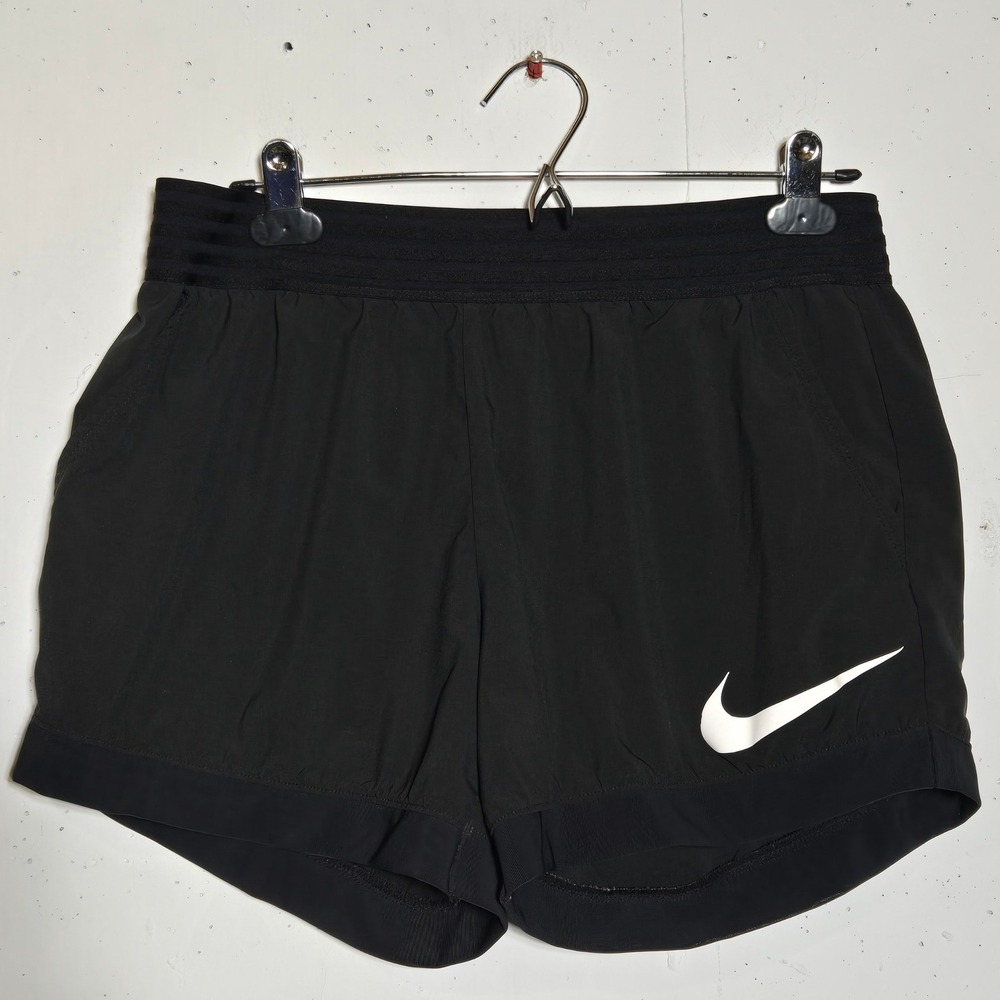 Nike Womens Dri-FIT Black Flex Training Shorts Medium Running Active Gym Sporty